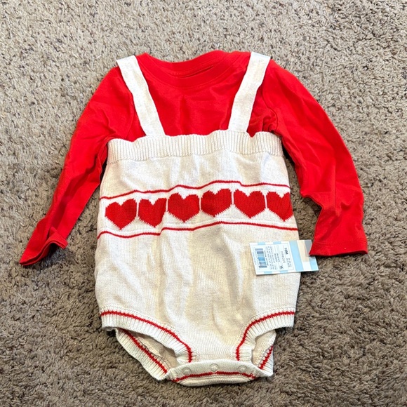 Cat & Jack Other - Cat & Jack Red and Cream Kids Matching Set